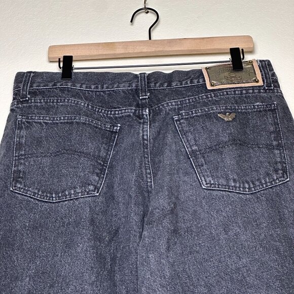 VTG AX Armani Exchange Designer Denim Jeans Pants Light Black Wash Men 32 Street - Picture 14 of 16